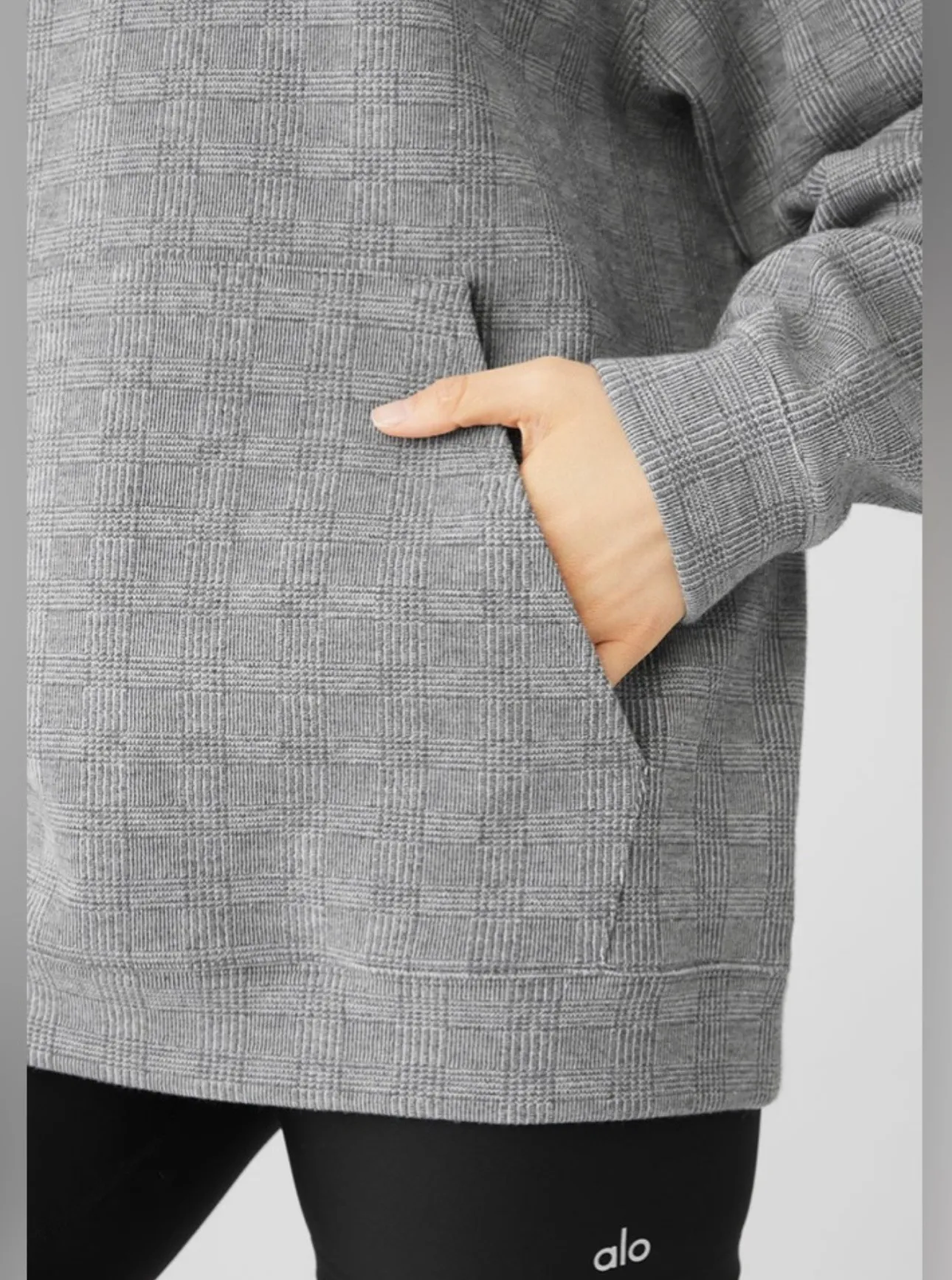 Alo Glenplaid  Hoodie Pullover Sweatshirt - Image 2