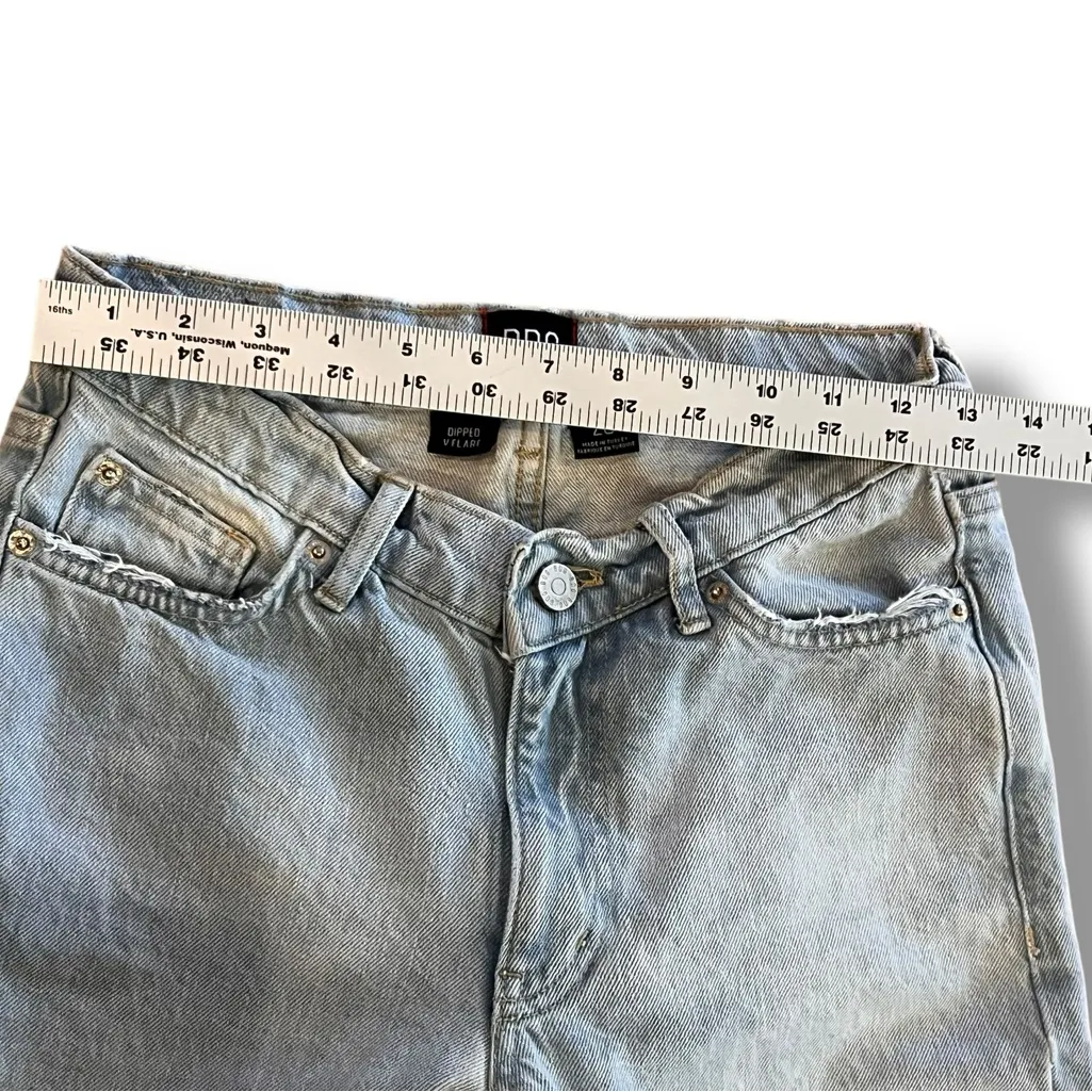 BDG Dipped V Flare Jeans Womens Size 26 Urban Outfitters Light Wash Mid Rise - Image 5