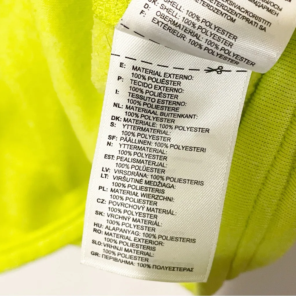 Adidas Women’s Size Medium Neon Yellow Pullover Hooded‎ Sweatshirt - Image 4