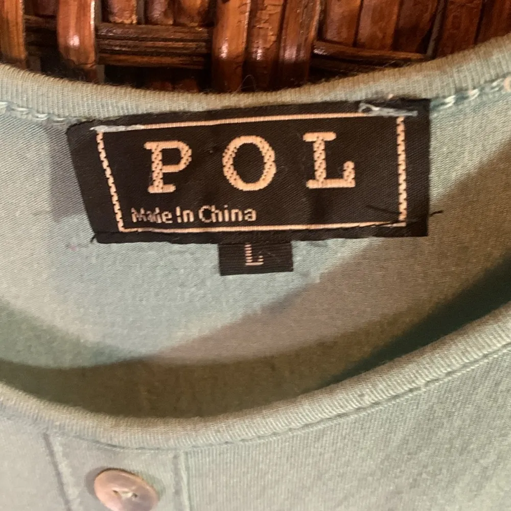 POL Green Tan Tunic/Dress Size L - Image 2