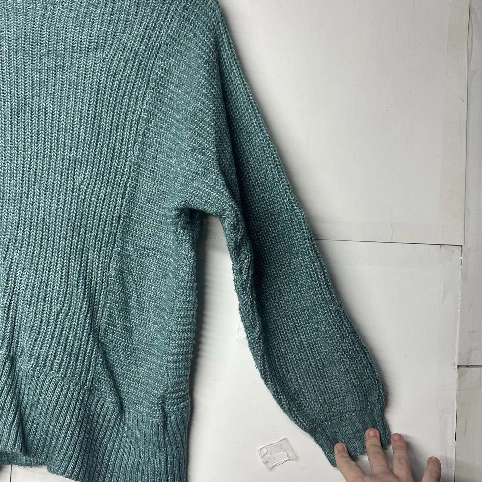 American Eagle Women’s Small Green Cowl Neck Knit Sweater - Image 5