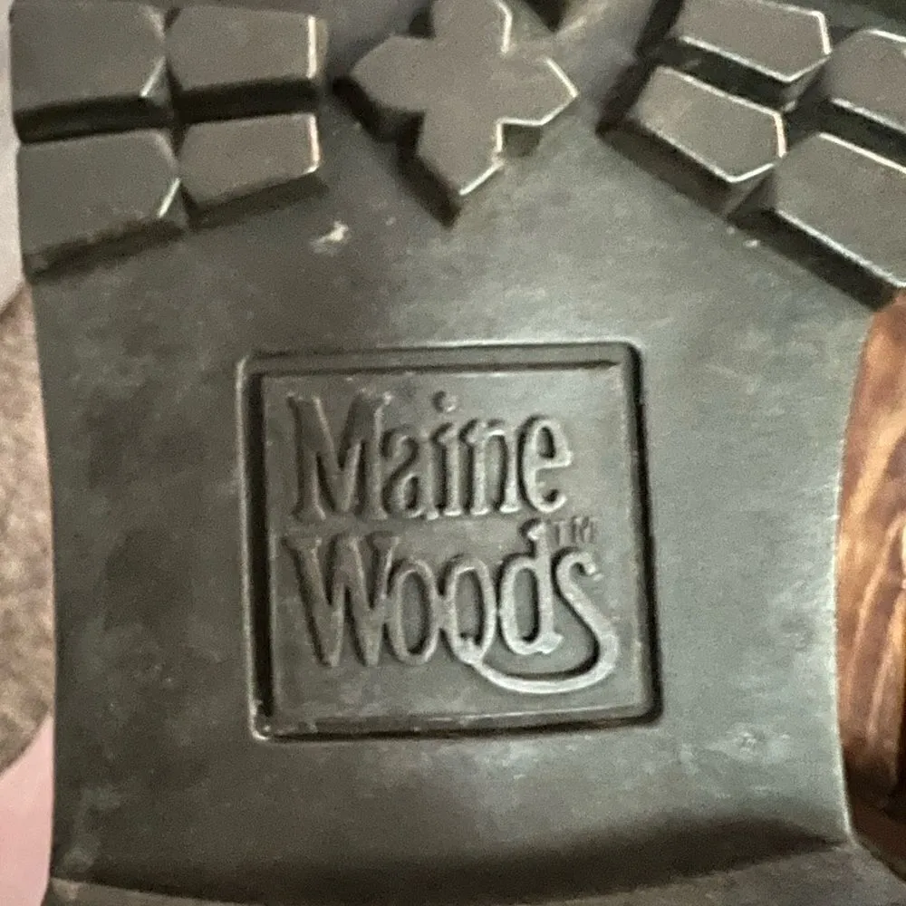 Vintage Maine Woods Kelli brown leather ankle boots women’s size 9 - Image 7