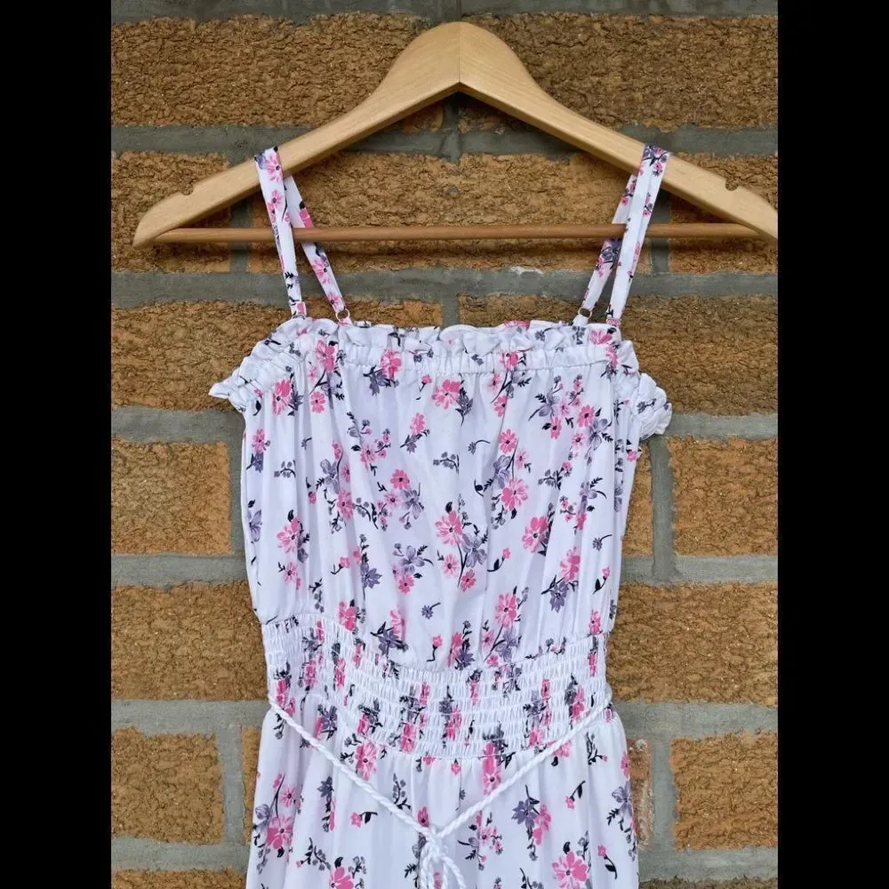 Playa Lucila Tiered Floral Maxi Dress size XS White - Image 6