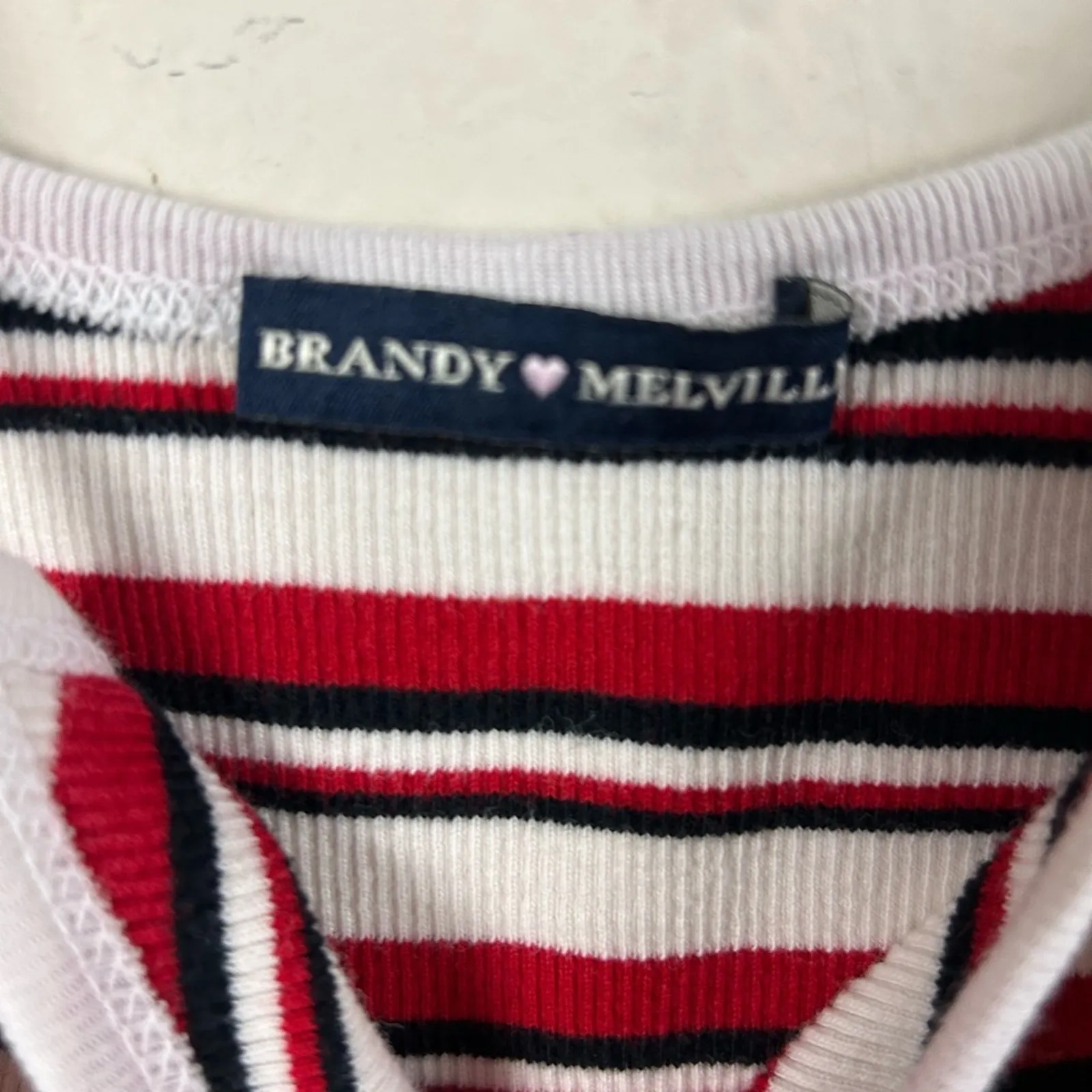 Brandy Melville Red Striped Tank one size - Image 3