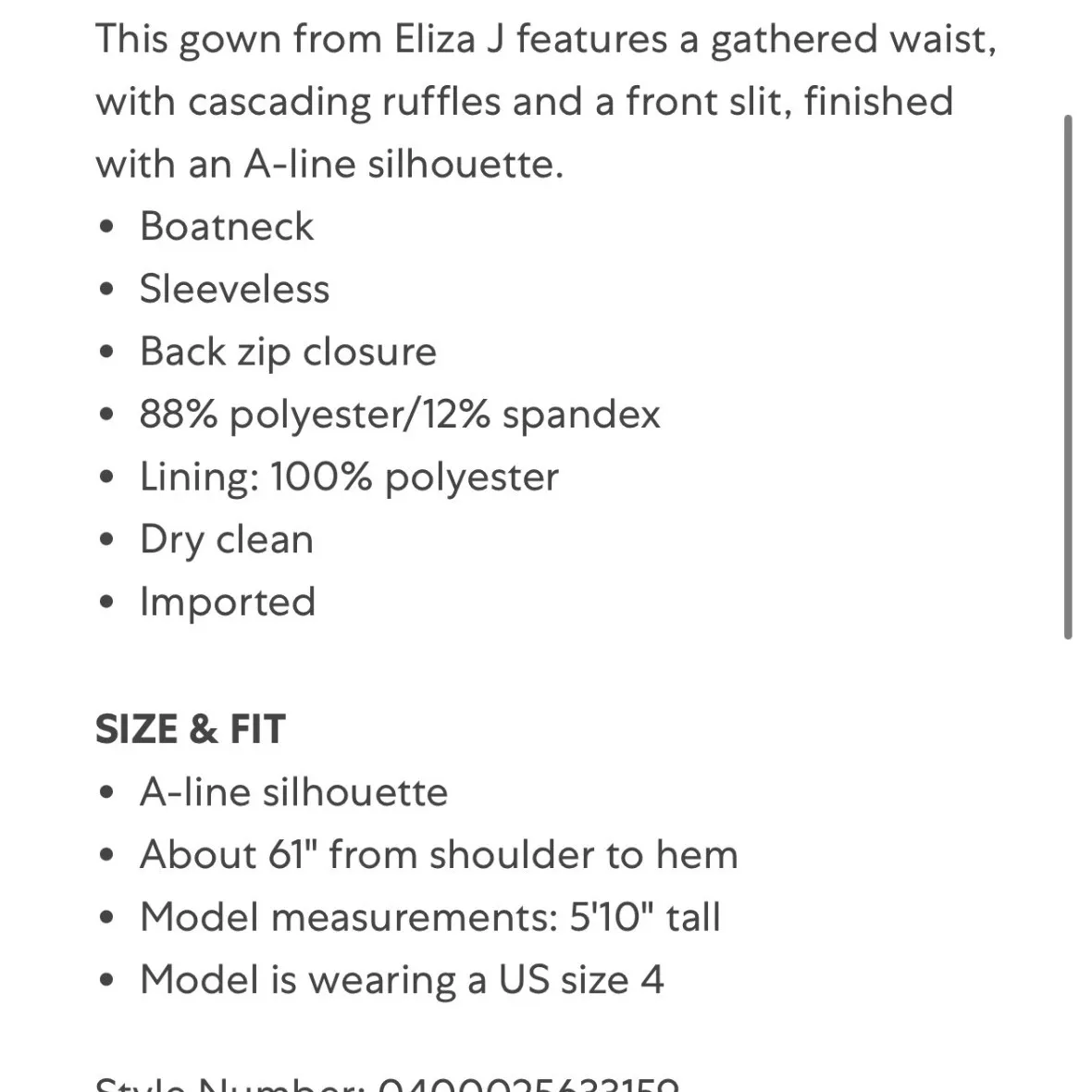 Eliza J Green Sleeveless Cascading Ruffle Evening Maxi Gown Dress 14 M L - Image 6