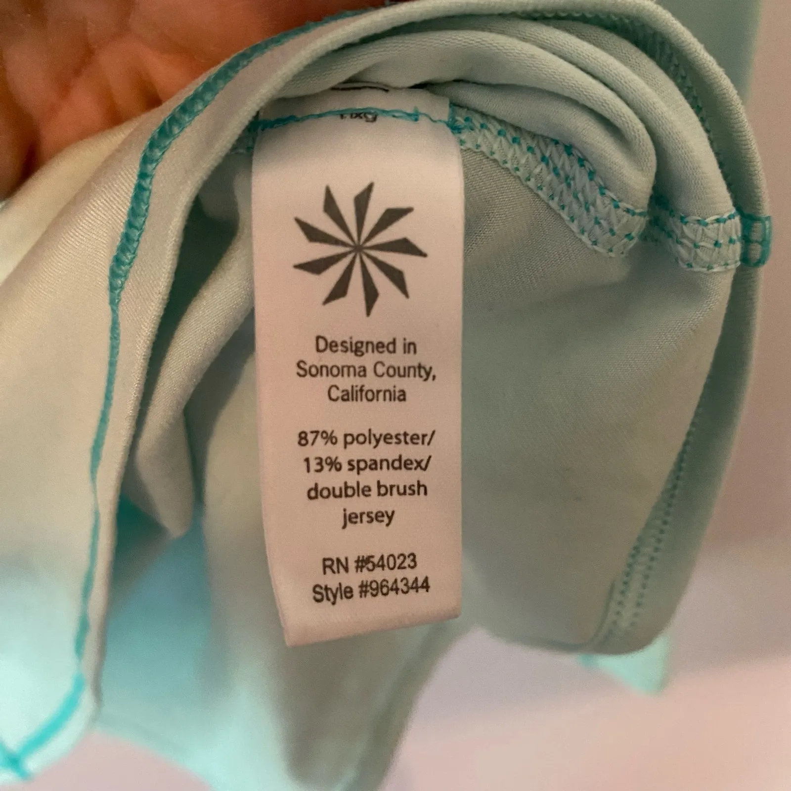 Athleta Light Blue Long Sleeve Athletic Shirt Gorpcore Active Women's size Small - Image 6