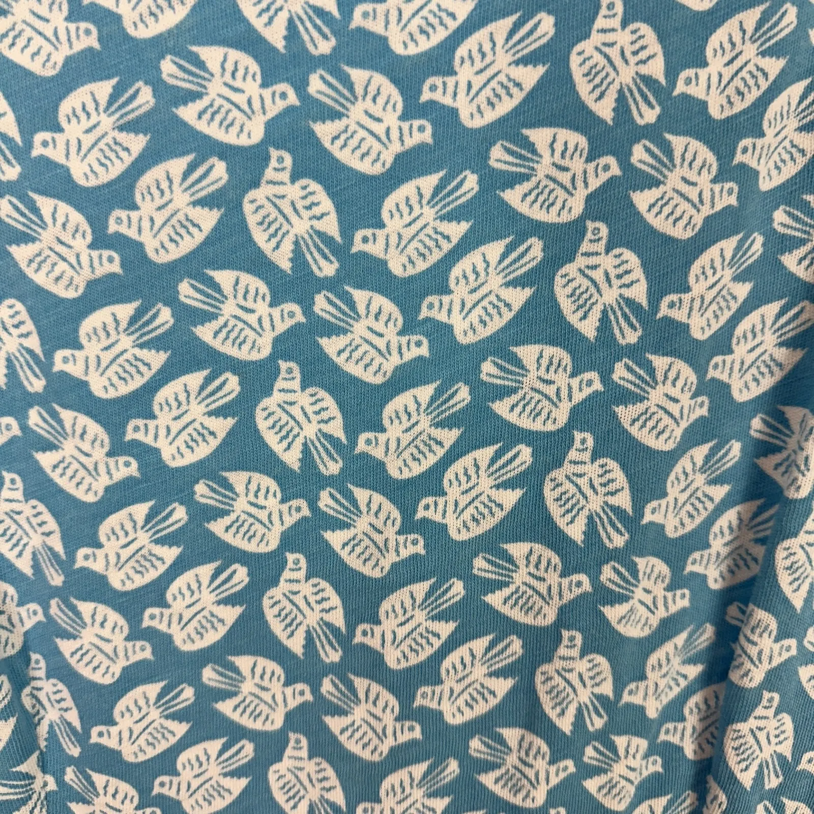 Boden Sheath Dress Womens 8 Blue Bird‎ Dove Print Whimsical Costal Preppy Cotton - Image 2
