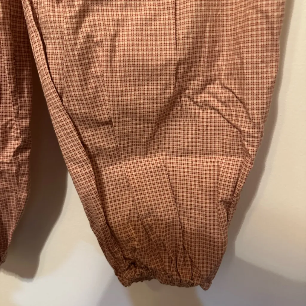 Gingham Elastic Waist Pants - Image 2