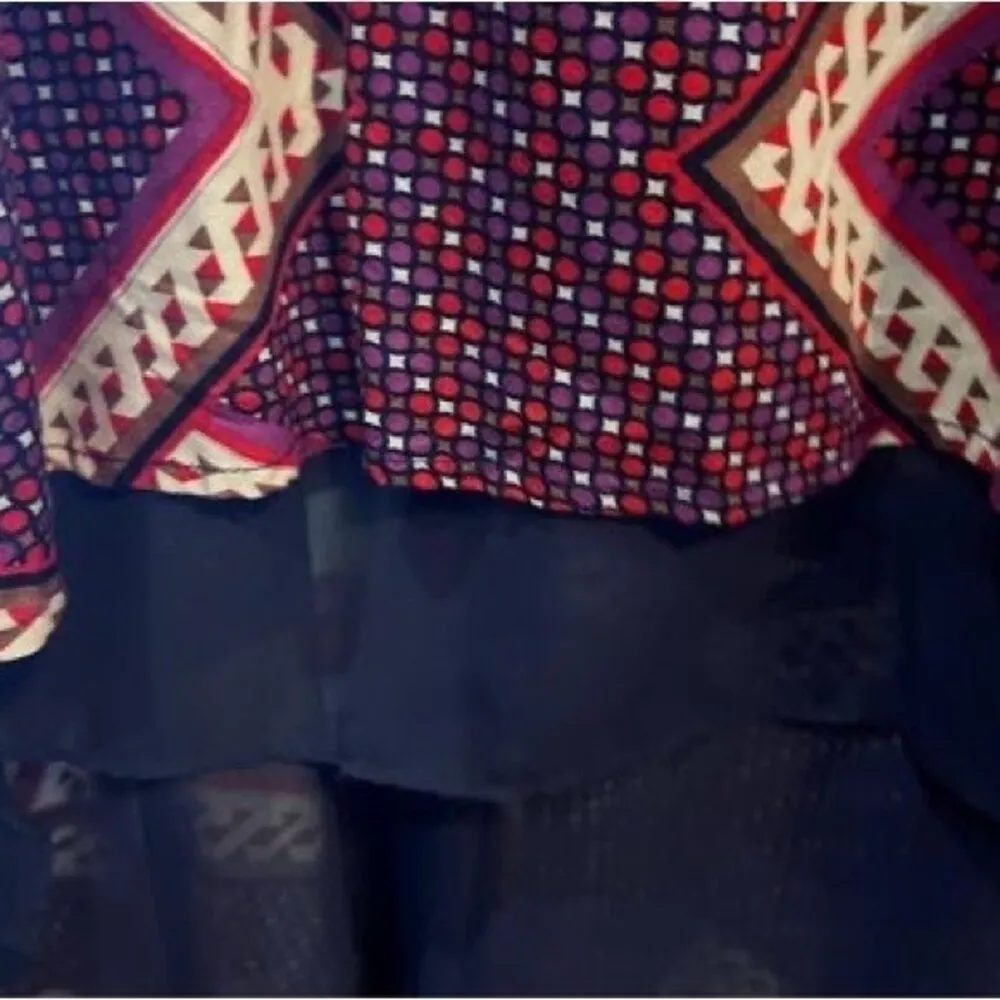 High low geometric print double layer dress size XS - Image 4