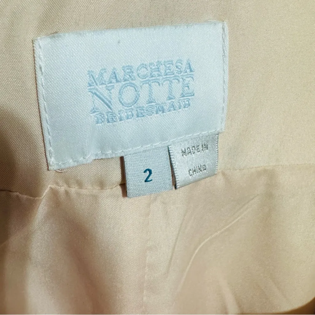 Marchesa Notte Bridesmaid Women‎ Pink Floral Backless Sleeveless Dress Size 2 - Image 13