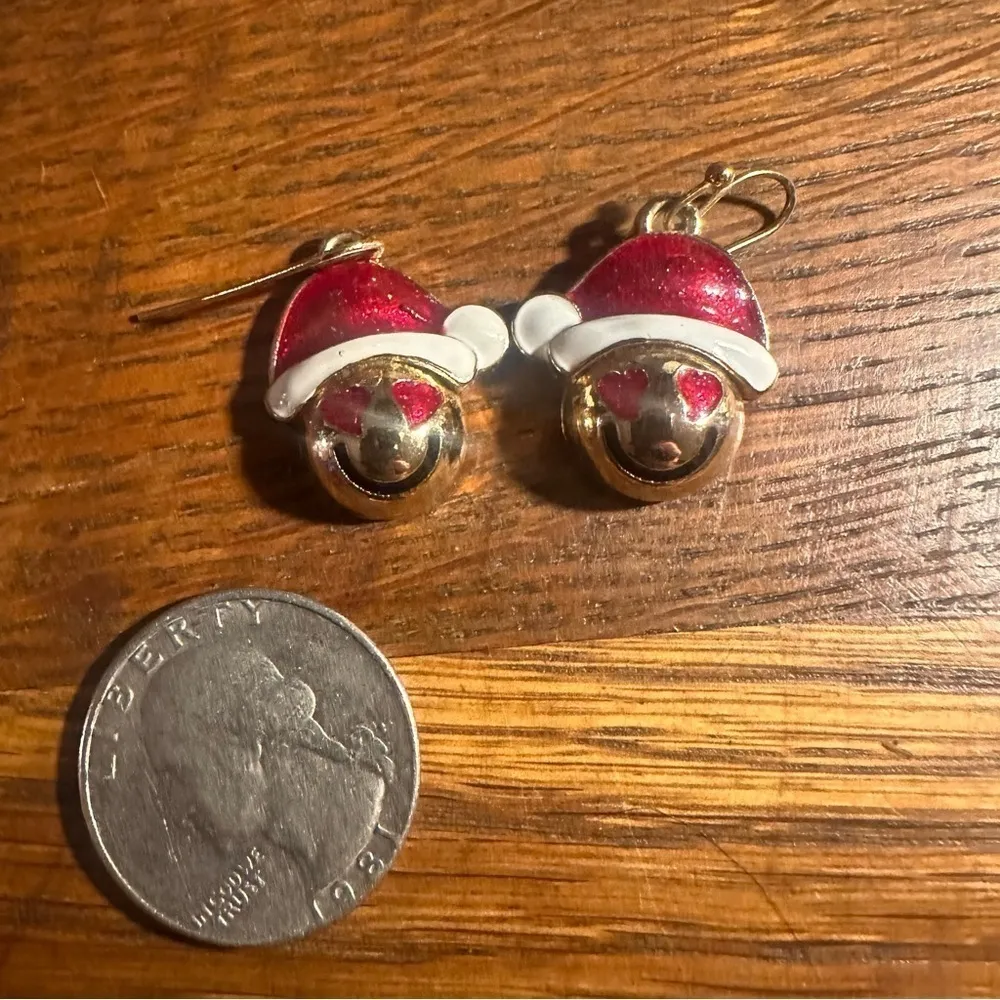 Christmas Holiday Earrings Bundle of 2 Pair Santa and Rudolph Silver - Image 5