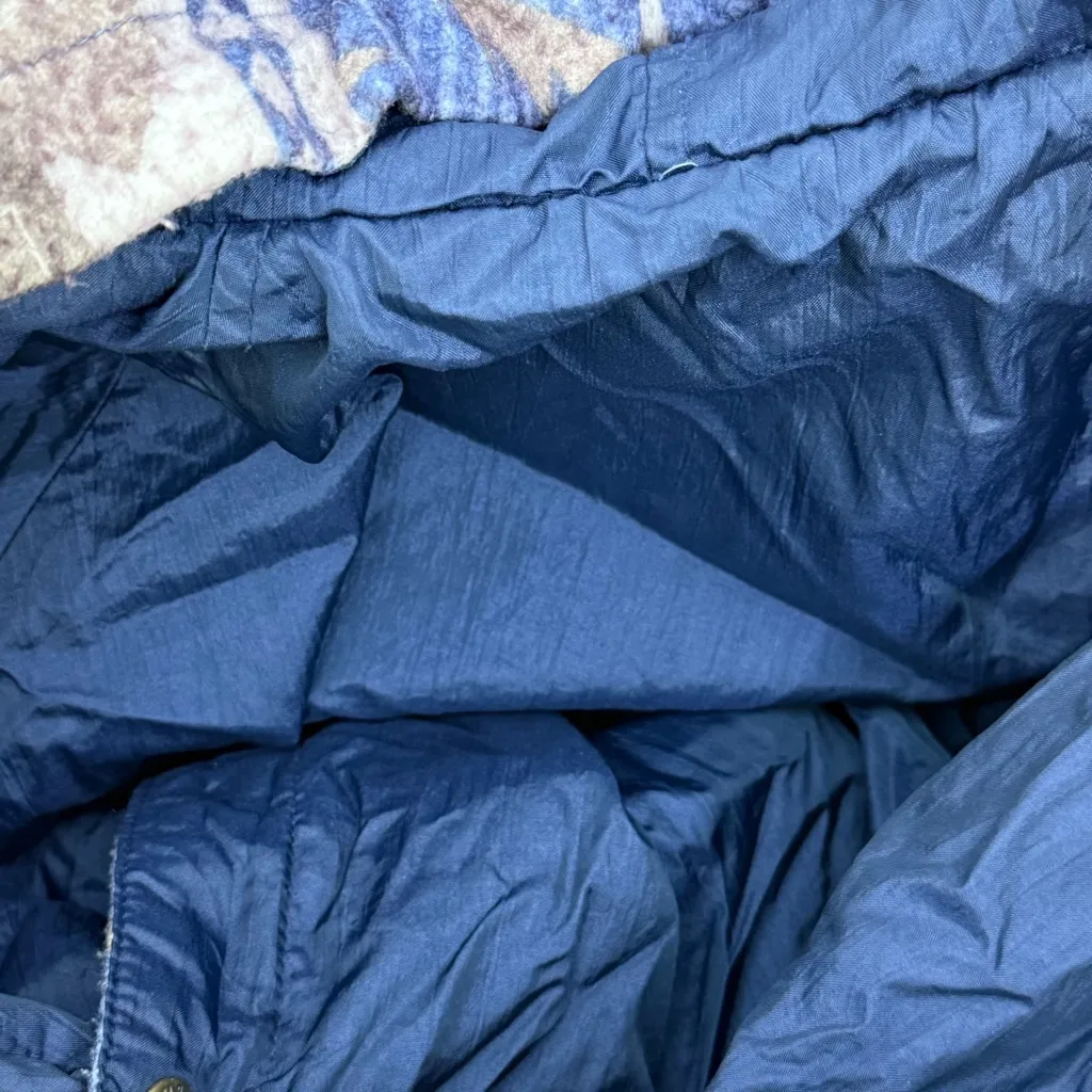 Women's Vintage Casual Club Aztec Cinched‎ Jacket, Size L, Blue and Brown Size L - Image 4