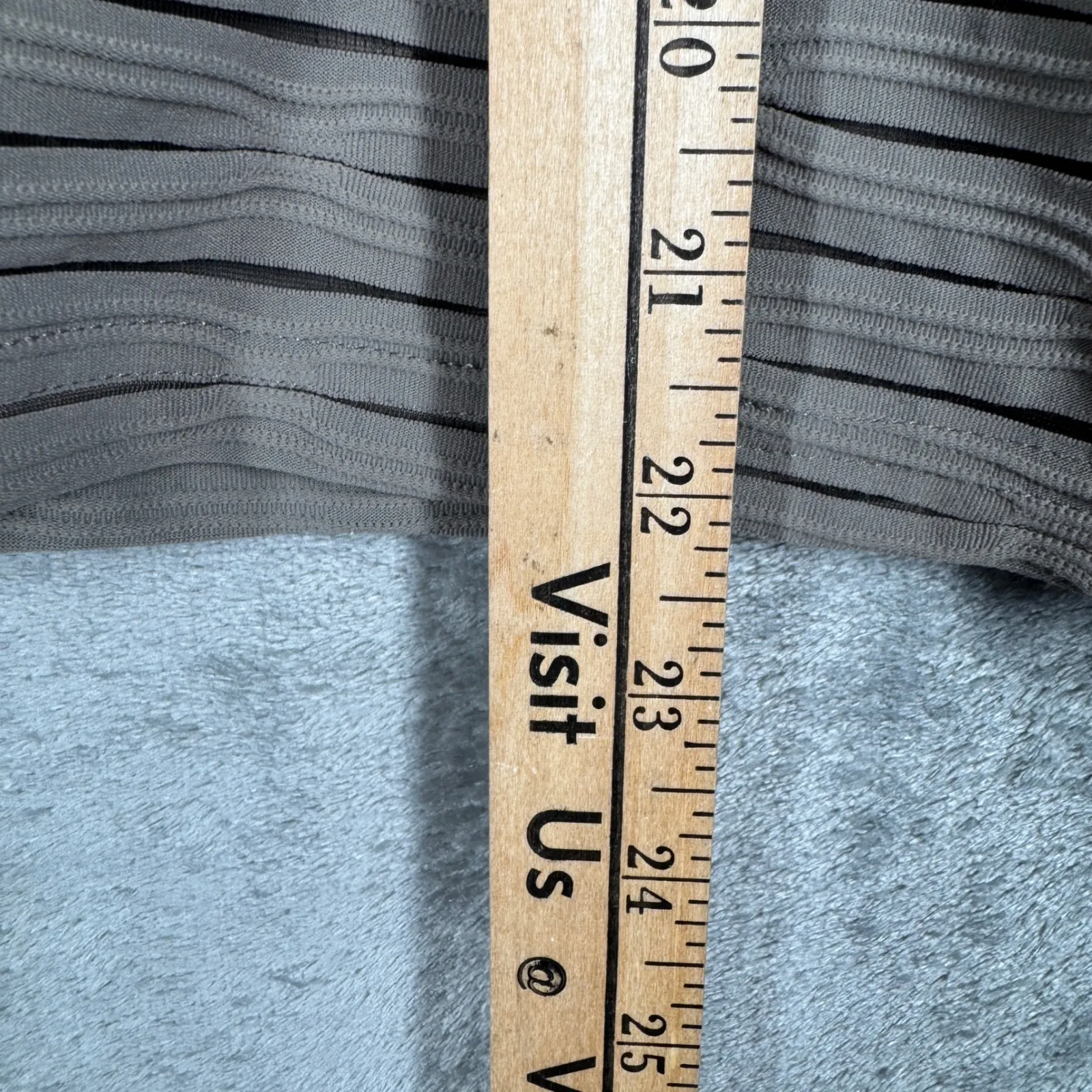 Worth New York Womens Large‎ Beige Brown Stripe Textured Square Neck 3/4 Sleeve - Image 9