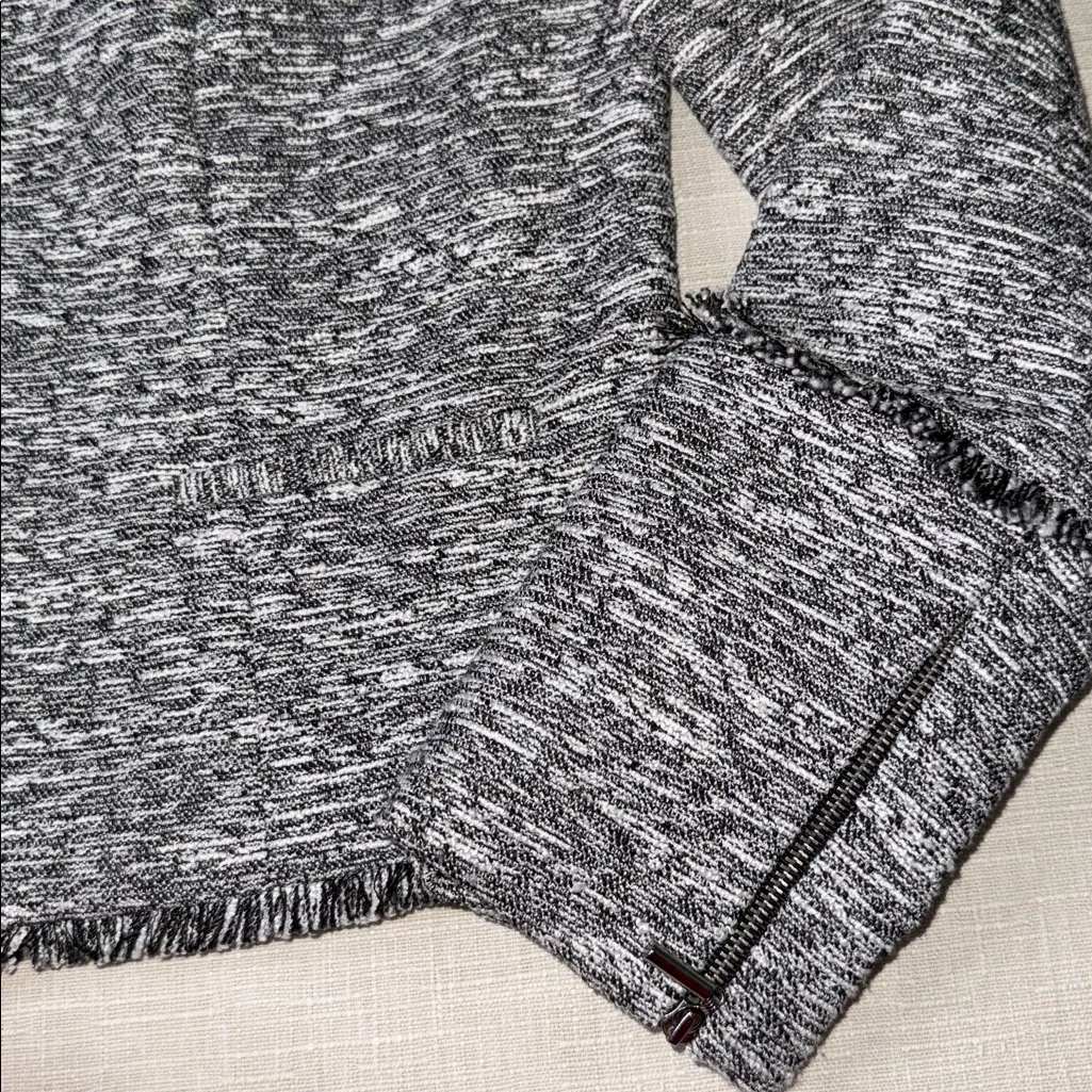 Gianni Bini Textured Tweed Zip-Front Jacket - Image 4