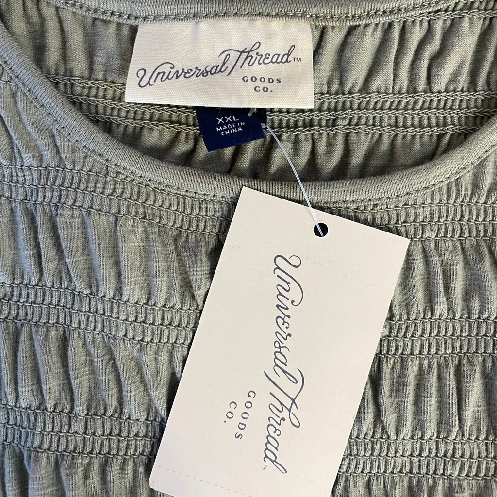 NWT Universal Thread Olive Green A Line Smocked Tank Dress - Sz XXL 💚🎀 - Image 12