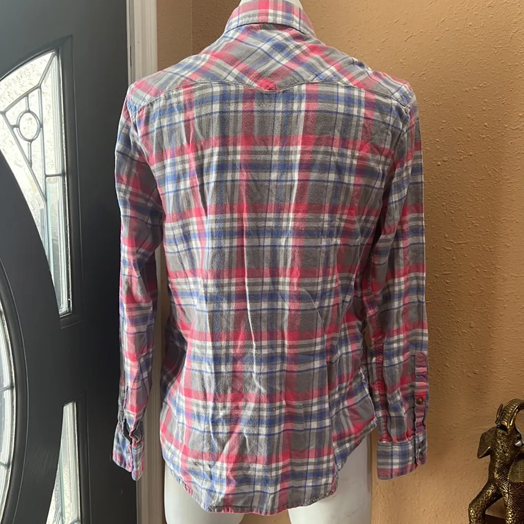 Jachs girlfriend plaid long sleeve button up shirt - Image 5