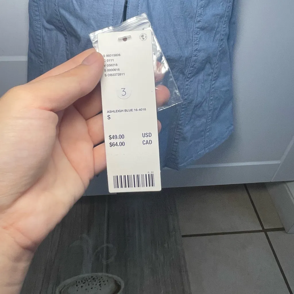 Urban Outfitters Sari Seamed Linen Tank Top Size Small, New With Tags Retail $49 - Image 3