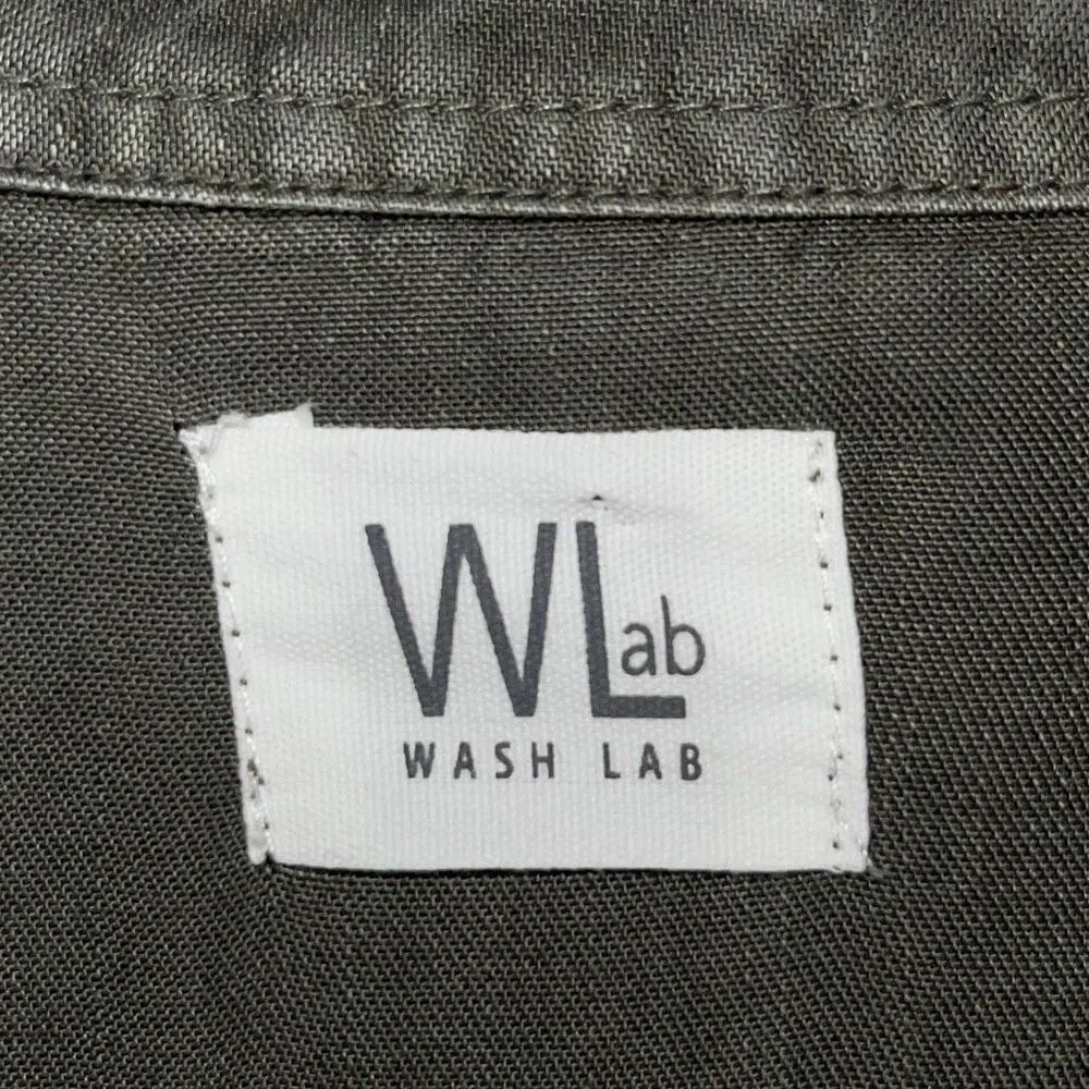 Wash Lab Womens Cinched Waist Chambray Wake Me up Jumpsuit Army Green‎ XS NWT Green - Image 8