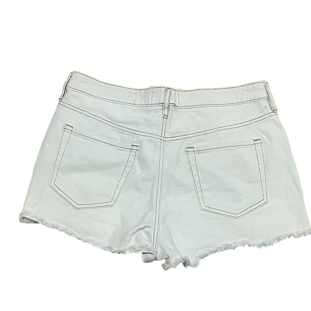 Bullhead Denim Co Women's High-Rise Cutoff Shorts Ivory Standard Size 30 - Image 8
