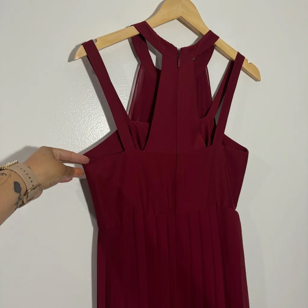 Revolve BCBGeneration Burgundy Pleated Maxi Dress Size 6‎ - Image 6