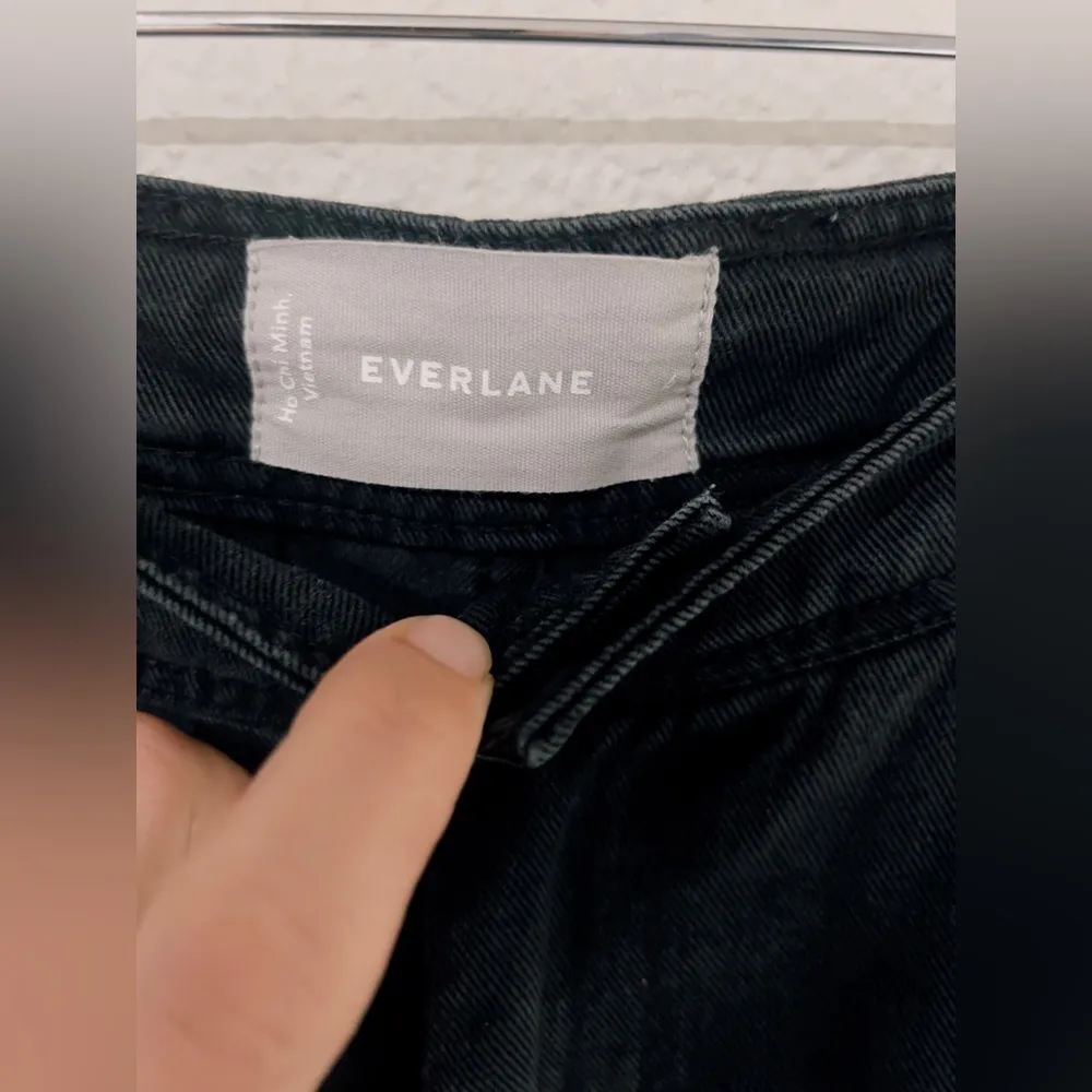 Everlane Chino Wide Leg Pants Womens Size 6 Black Straight Fit - Image 4