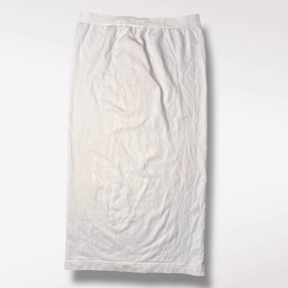 NWT 12th Tribe White Midi Skirt Elastic Waist Slip Stretch ONE SIZE - Image 7