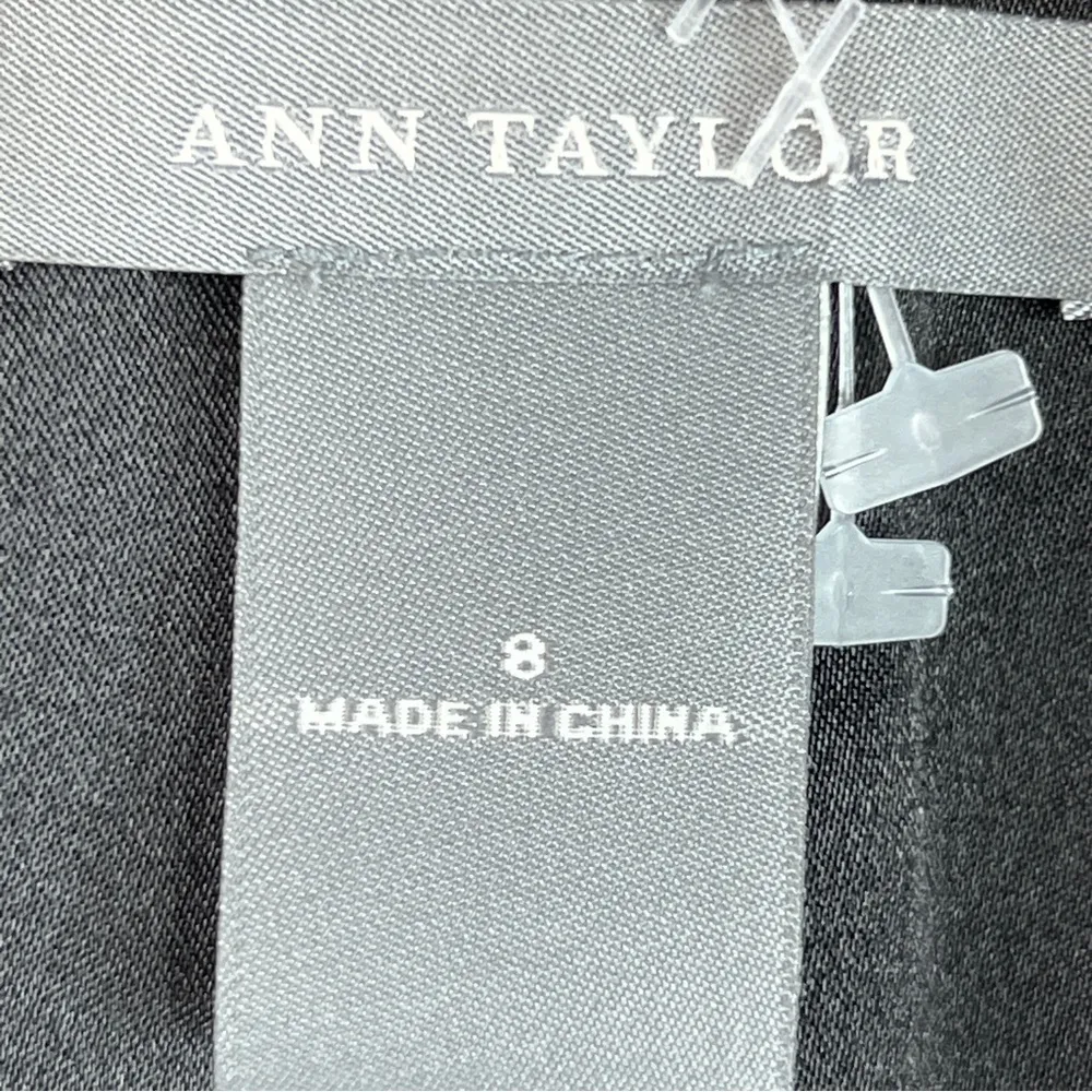 Ann Taylor sz8 (FLAWED) Brocade Floral Design Black Jacket Lined Sparkly… - Image 14