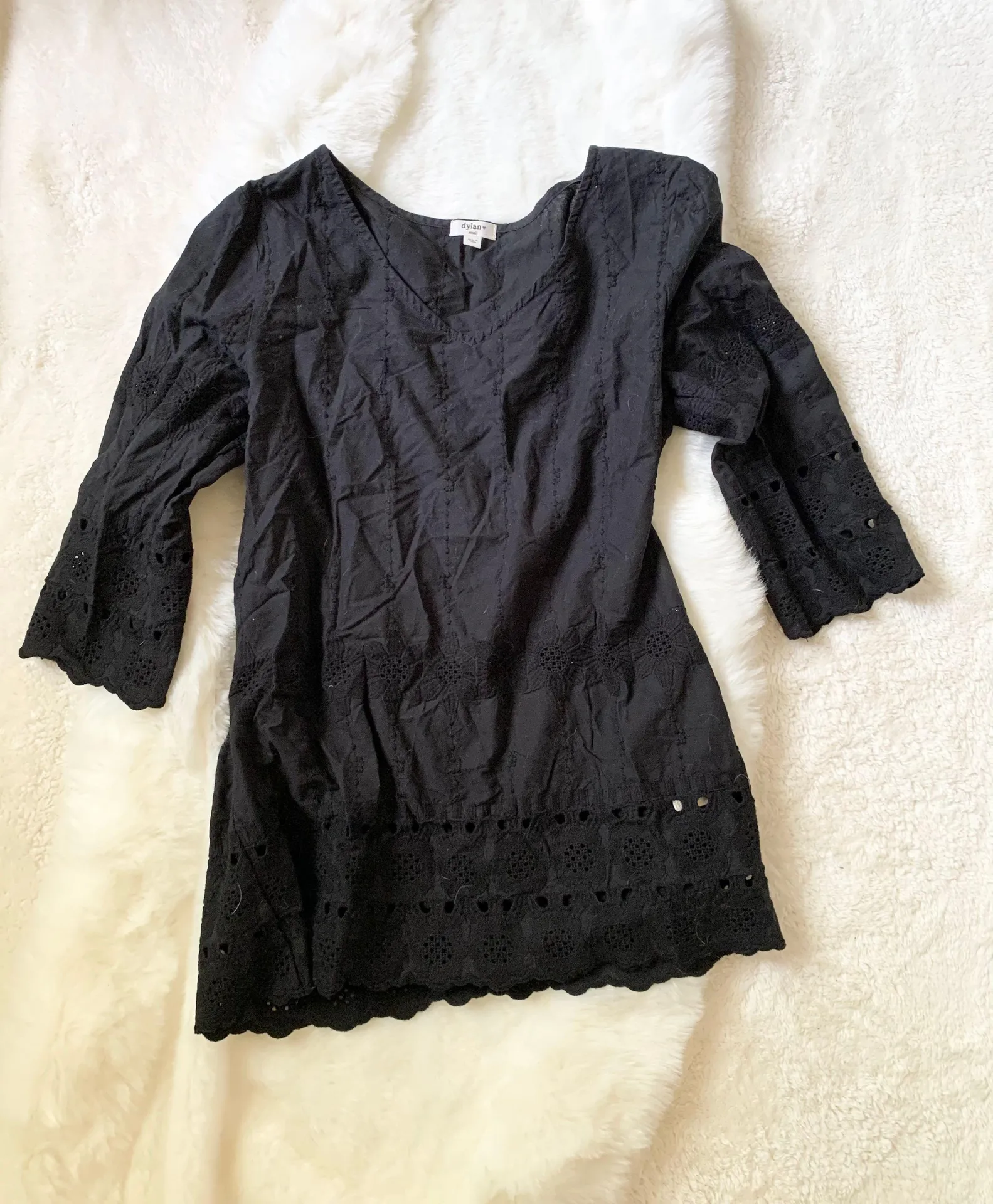 Dylan Botanical Blooms Black Tunic Top  - Image 2