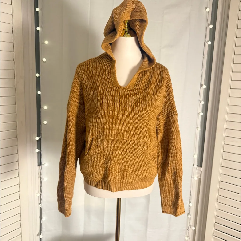 Forever 21 Oversized Knit Hoodie Sweater Small Fits M/L Slouchy - Image 7