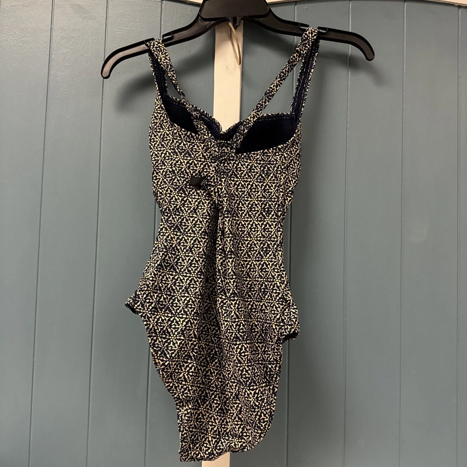 Nip Tuck Swim Size 6 Bathing Suit‎ Blue Padded Sweetheart Neck One Piece Ruched - Image 5