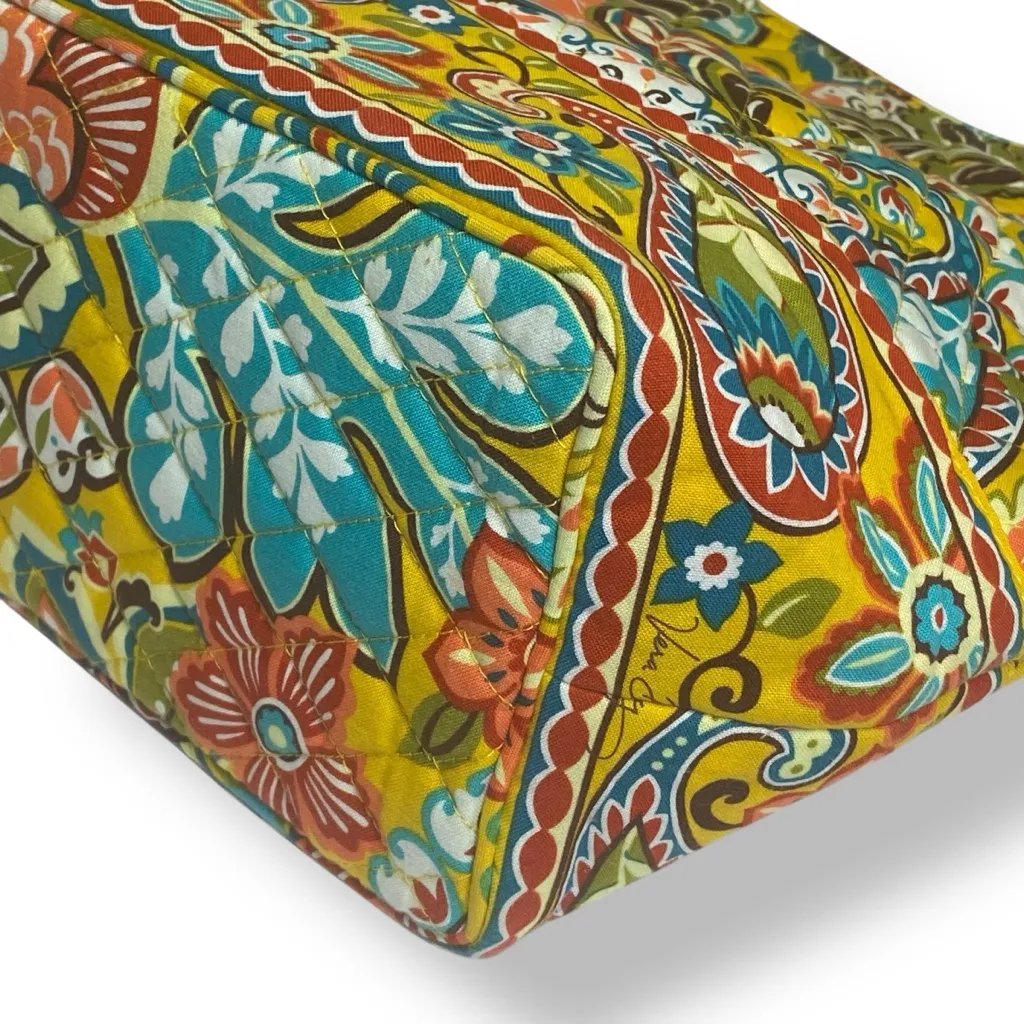 NWOT Vera Bradley Laura Tote in Provençal Retired 2013 Yellow Floral Paisley - Image 9