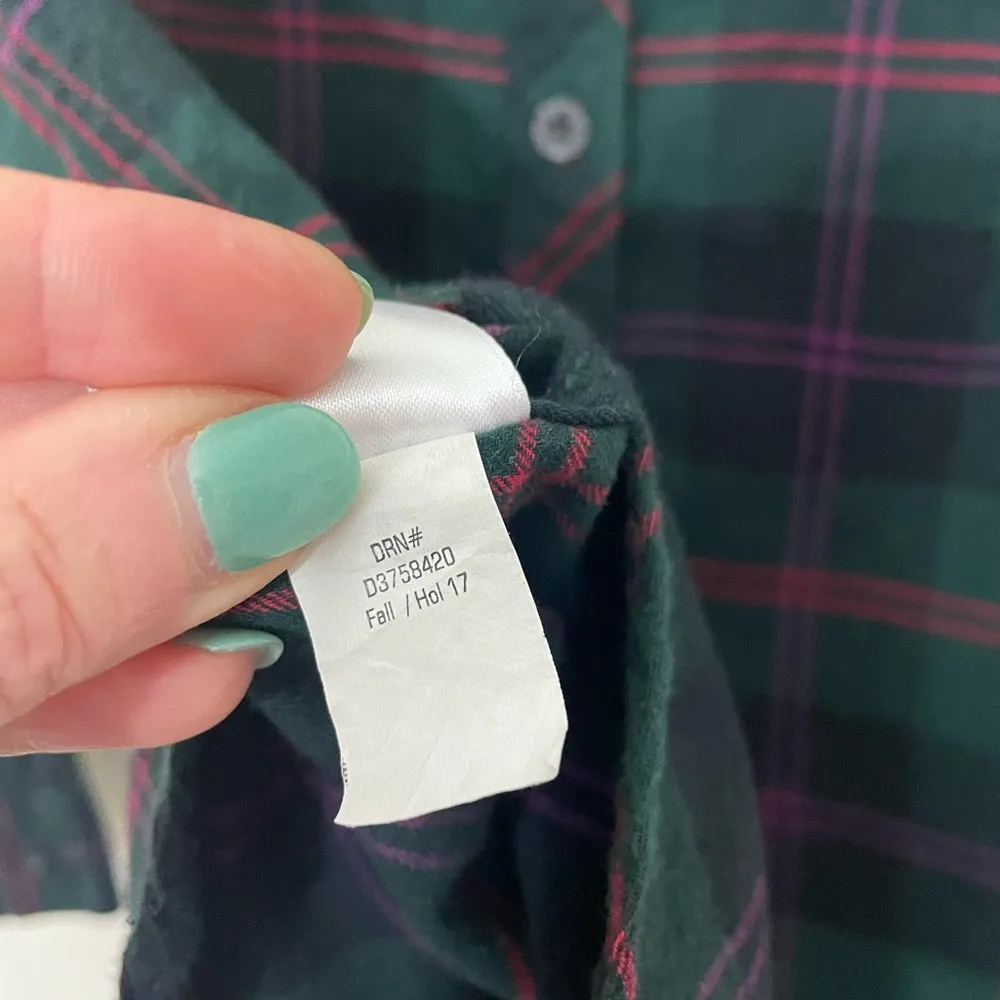 Eddie Bauer Classic Fit Plaid Button Up Flannel Shirt ~ Women’s Size S - Image 8