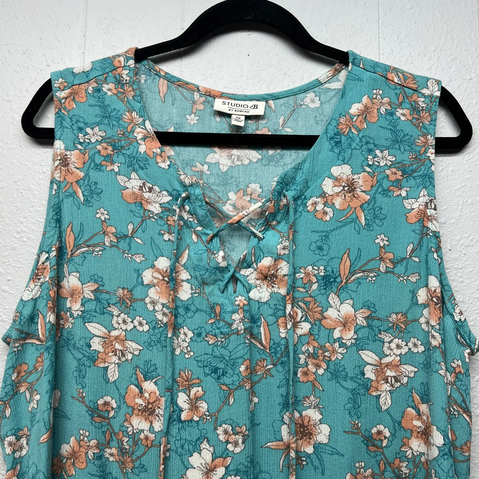 Studio B Top Womens 2X Floral Cottagecore Fairy Relaxed Comfort Lightweight - Image 3
