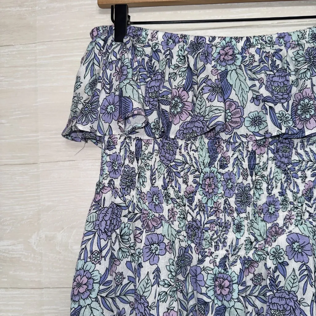 VICI Off Shoulder Floral Mini Dress Women’s Ruffle Smocked Boho Summer Party - Image 4