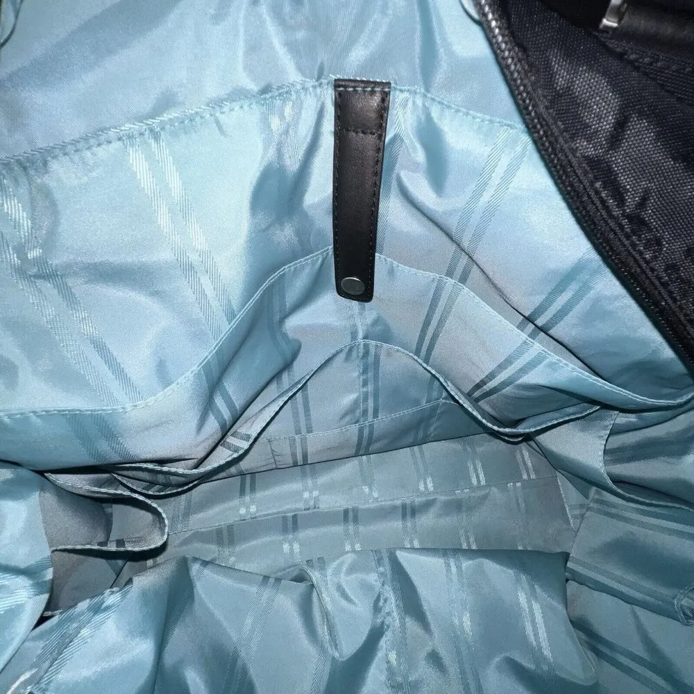 Tumi Black Shoulder Diaper Bag Nylon Pockets Large Full Zip Double Handles Women - Image 9