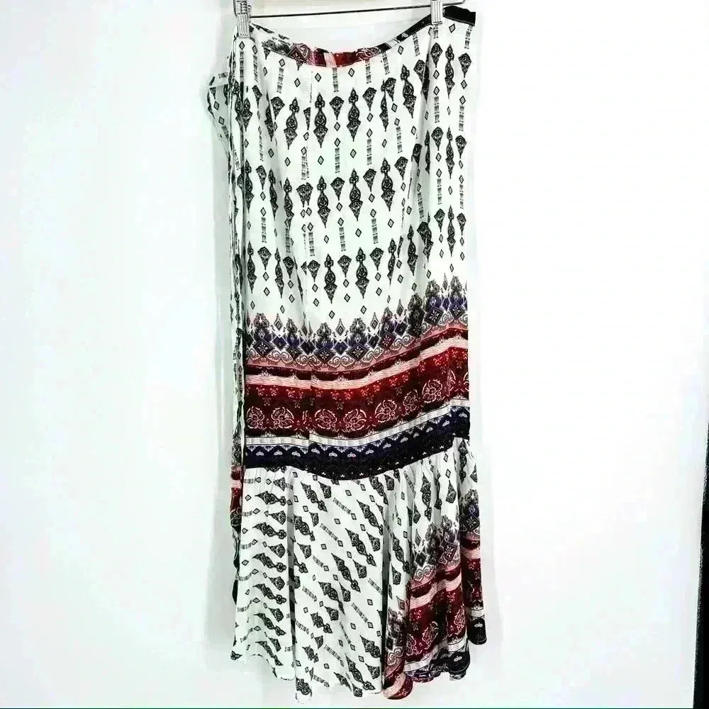 Cupshe Maxi White Printed Tie Waist Wrap‎ Size OS - Image 6