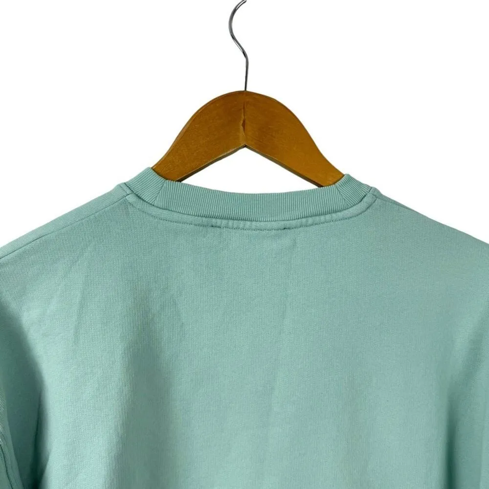 Acne Studios Fairah Face Patch Cotton Sweatshirt Mint Size XXS - Image 12