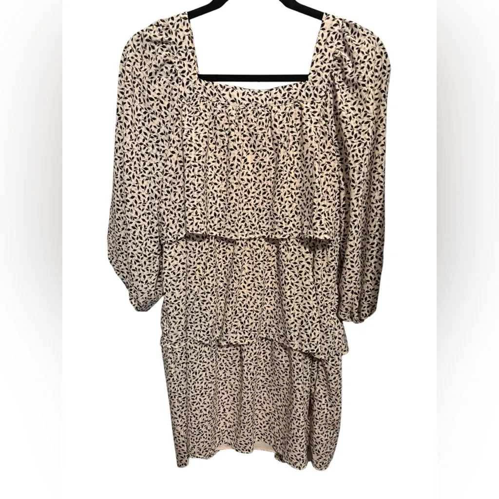 Who What Wear Pink Black Bishop Sleeves
Layered Short Tiered dress size small - Image 4