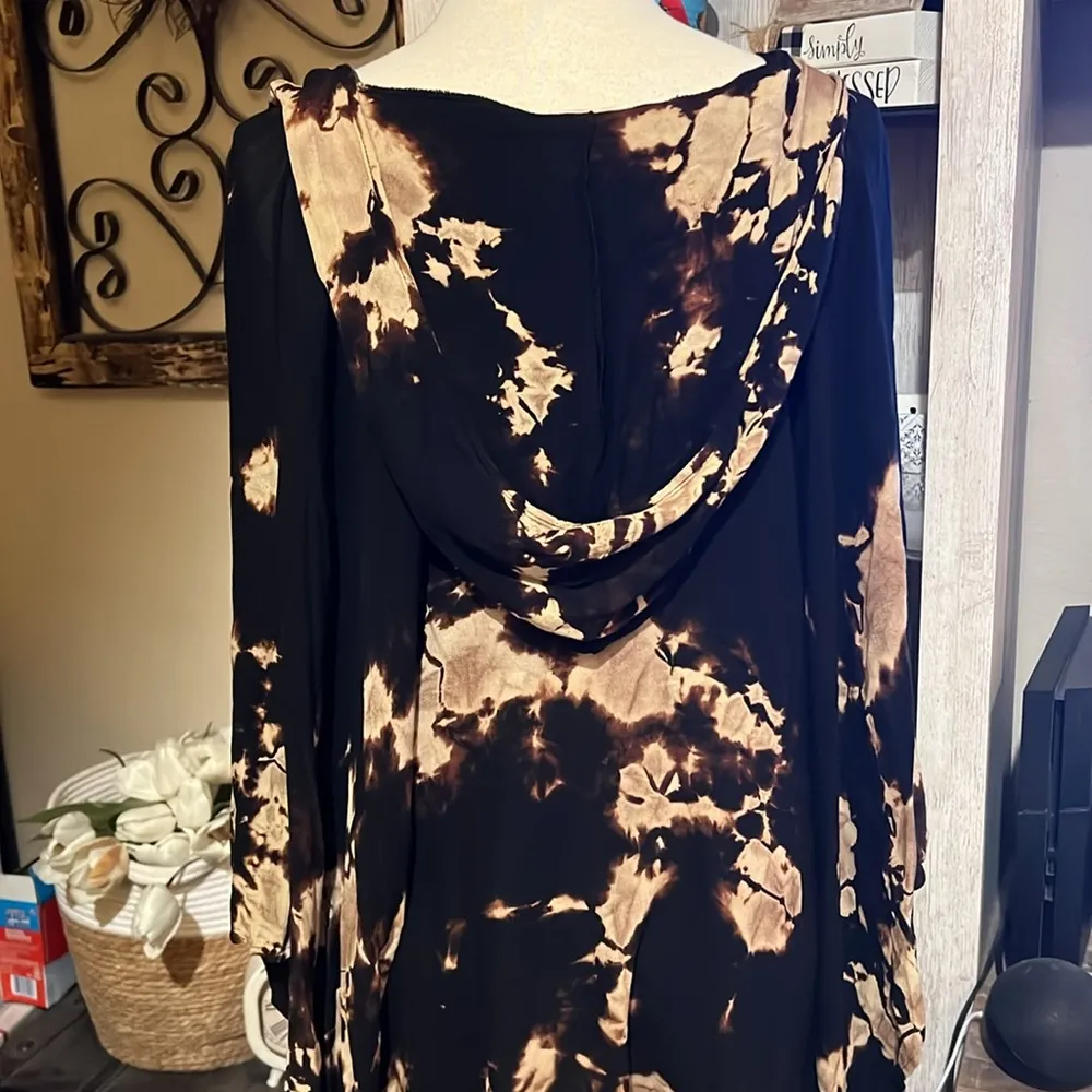 Vocal trim tunic, hooded button down blouse, oversize women’s size small - Image 5