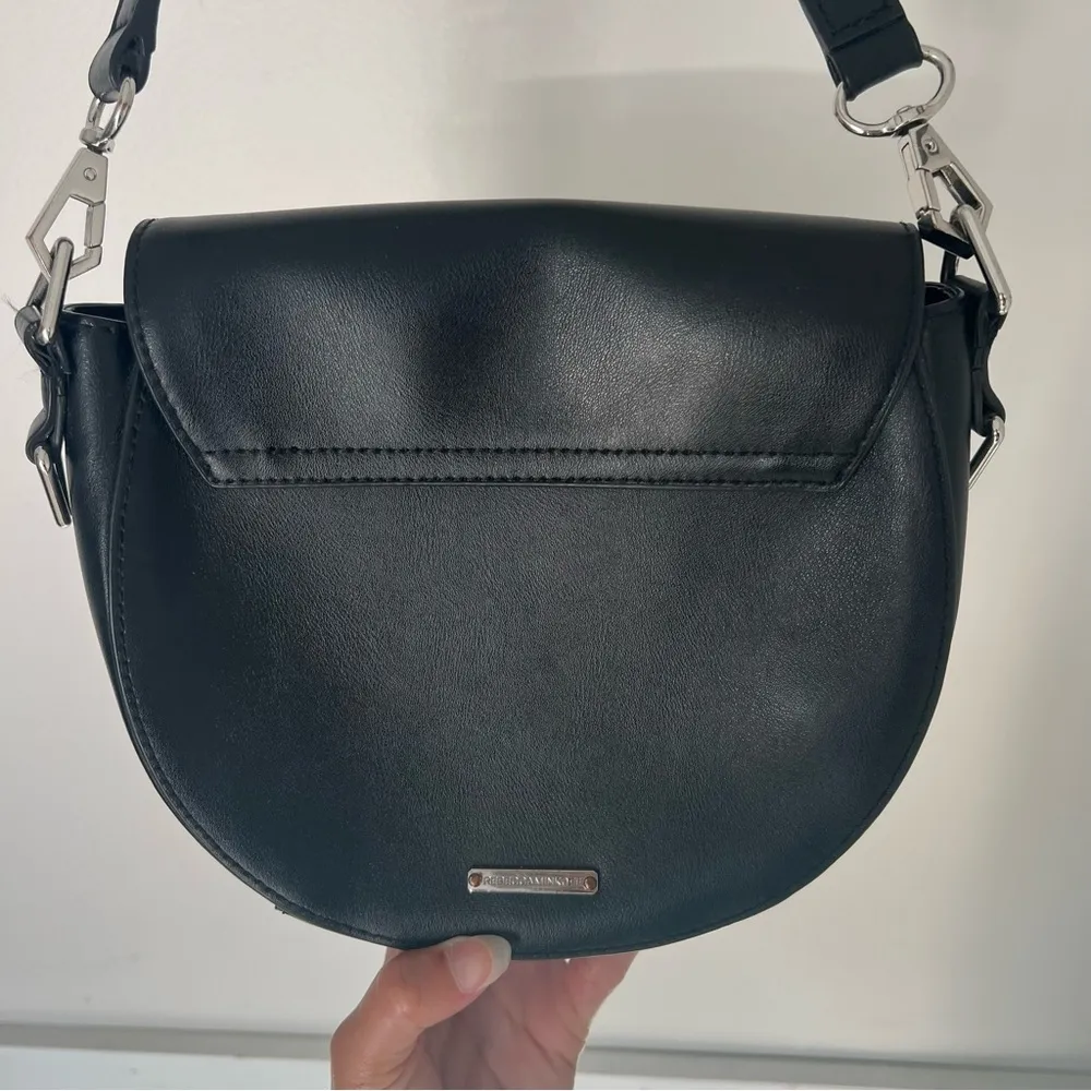 Rebecca Minkoff Astor saddle bag crossbody leather black - Image 3