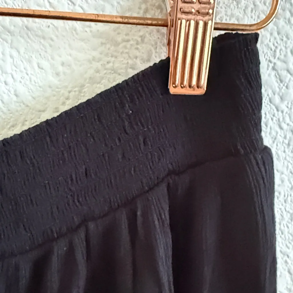 Kona Sol Tie Waist Beach Pool Cover Up Pants Black Medium - Image 9