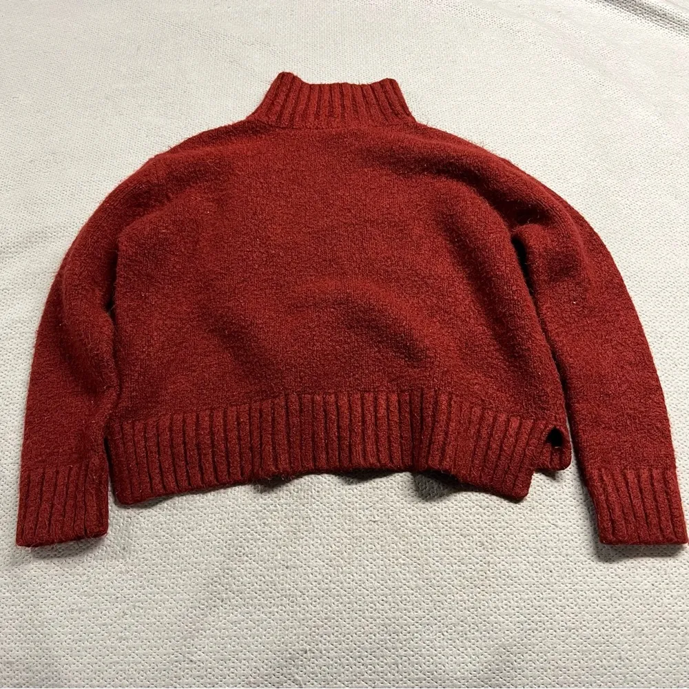 SHEIN Red Chunky Mock Neck Cozy Soft Sweater Size Small EUC - Image 5