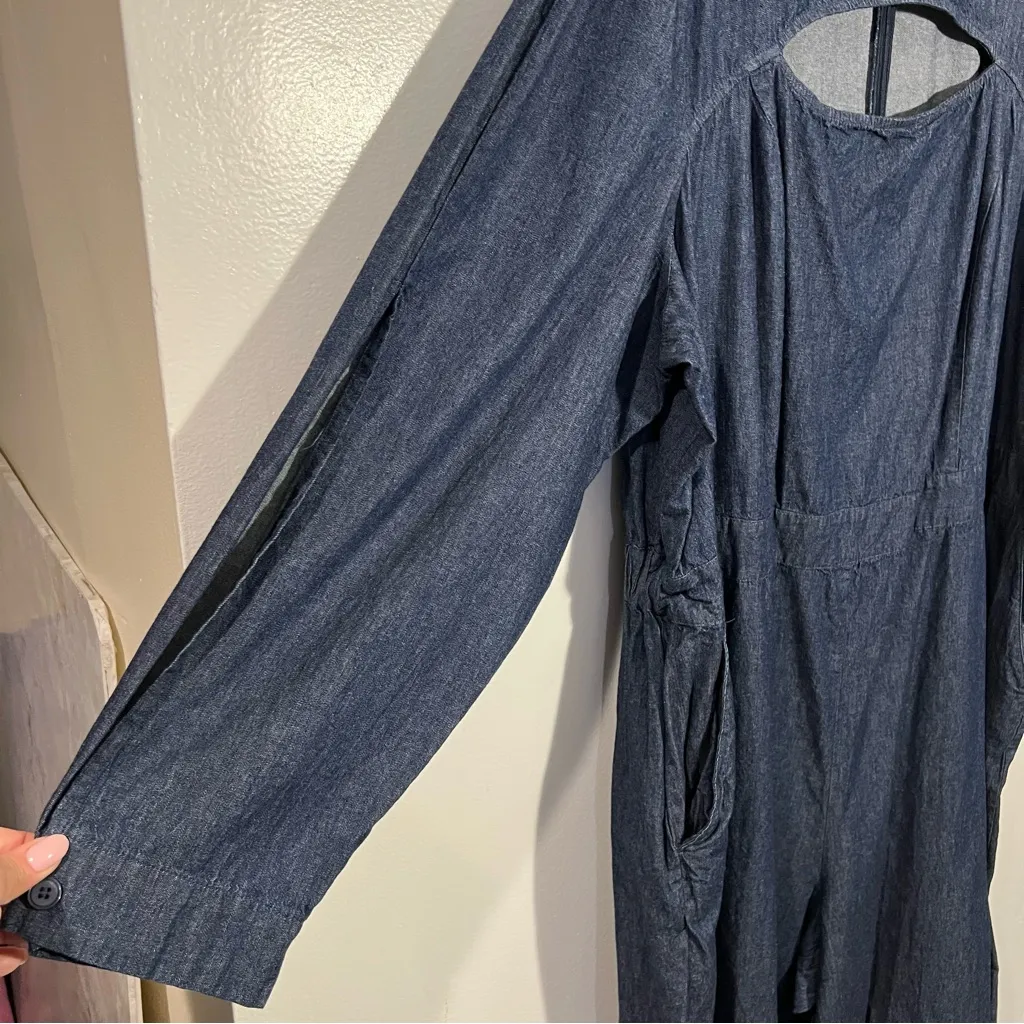 New Lane Bryant Wide Leg Jumpsuit With Cut Out & Pockets Size 28‎ Plus - Image 4