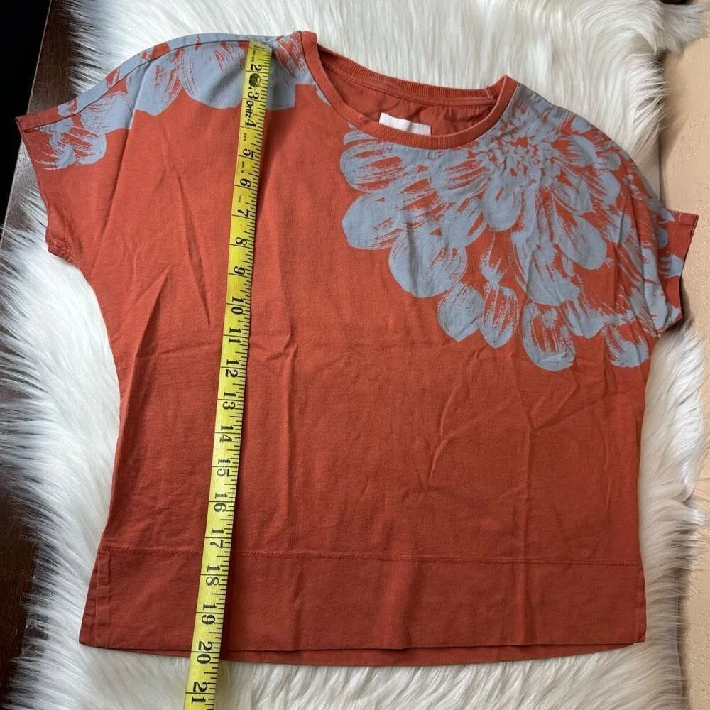 Anthropologie Barbara Floral Lightweight Sweatshirt Tee Size XS - Image 9