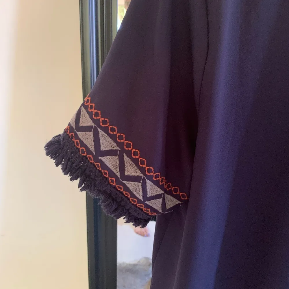 Umgee Navy Short Sleeve Dress - Image 4