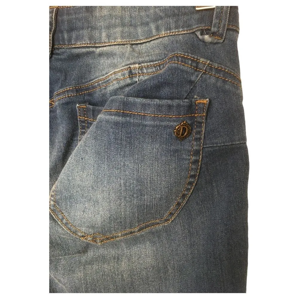 Democracy Jeans Womens 6 Ab Solution Jegging Booty Lift Mid Rise Skinny Blue - Image 8