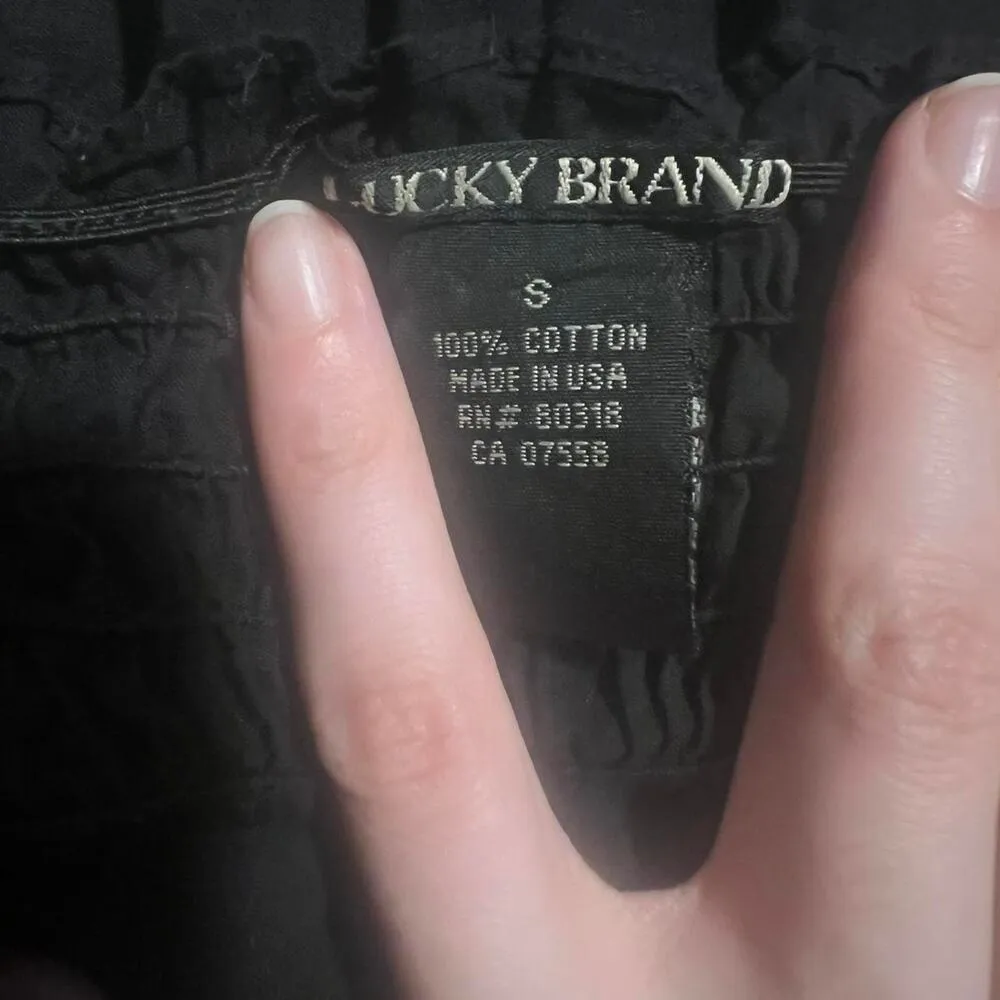 Vintage Lucky Brand Halter Dress Size Small Black Cotton Lightweight - Image 4