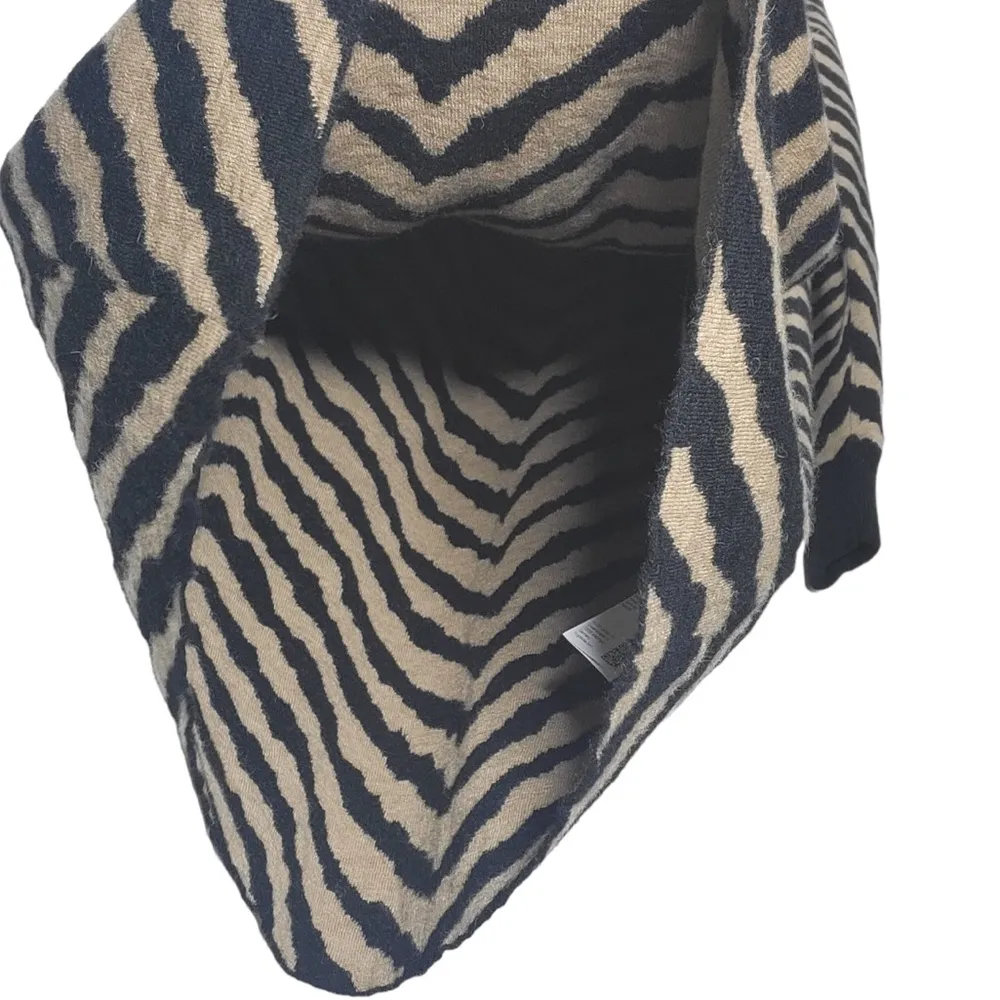 BOSS Hugo Boss Fadrella Wool/Alpaca Blend Chevron Sweater Dress in Brown/Black - Image 12