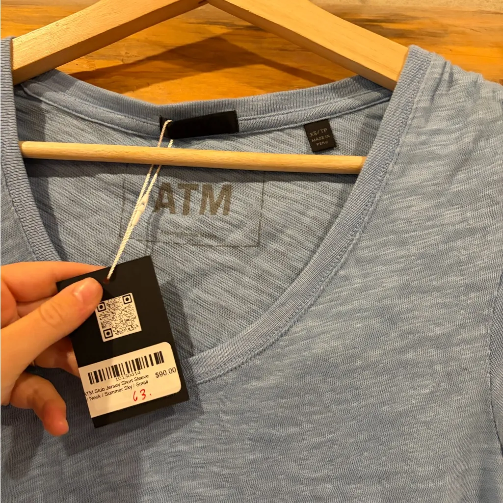 NWT ATM Slub Jersey size S Blue - Image 3