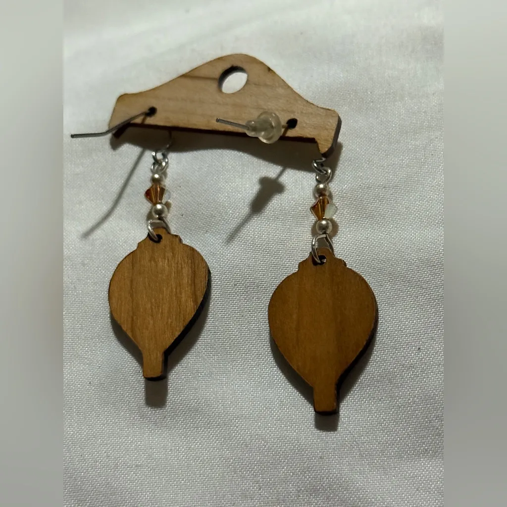 Handmade Colorful Hot Air Balloon Earrings Purple - Image 5